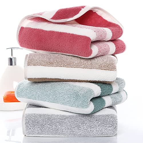 SOFTBATFY Soft and Fluffy Microfiber Hand Towel Face Towels Set 4Pack, 14inch x 30inch - Quick Drying Microfiber Towels - Use for Bathroom, Shower, Spa