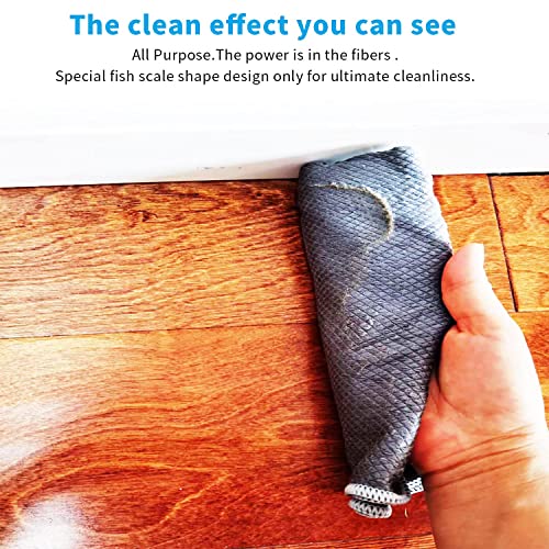 Easy Clean Nanoscale Cleaning Cloth,Fish Scale Microfiber Window & Glass Cleaning Cloth, Streak Free Mirrors Cars Stainless Steel,Lint Free Dish Cloth Polishing Towel, All-Purpose Home cleaning set