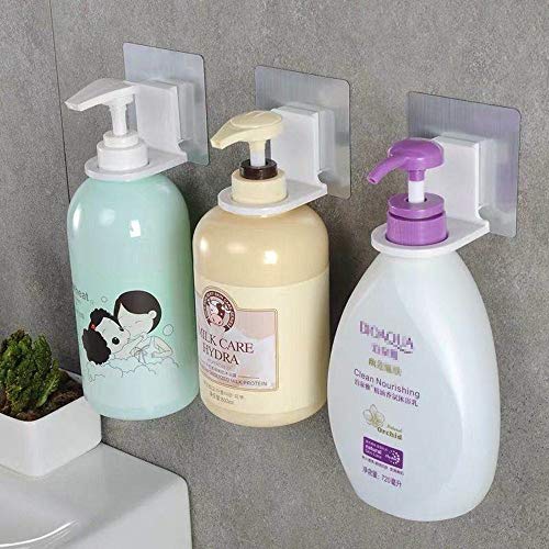 Shower Gel Bottle Rack Hook Bracket Bathroom Wall Magic Paste Shampoo Suction Wall Type Seamless Hook 3 Pack