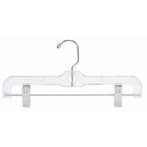 only hangers 12" heavyweight clear plastic childrens pant/skirt hangers box of 25