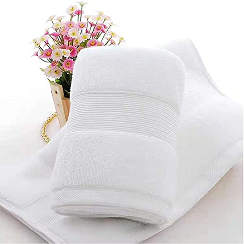 LRUUIDDE Bathroom Hand Towels 2 Set,100% Cotton Hand Towel for Bath, Hand, Face, Kitchen, Super Soft, Highly Absorbent, Machine Washable, Size 14" x 30" (White)…