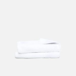 brooklinen hand towel, luxury cotton super-plush spa in white - set of 2
