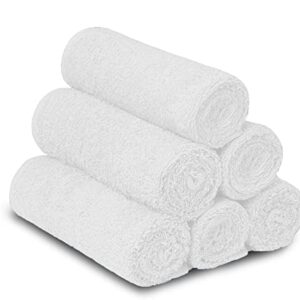 White Hand Towels for Bathroom 24 Pack 16x26 Inch, (Not BleachProof) Cotton Hand Towel Bulk for Gym and Spa, Soft Extra Absorbent Quick Dry Terry Bath Towels
