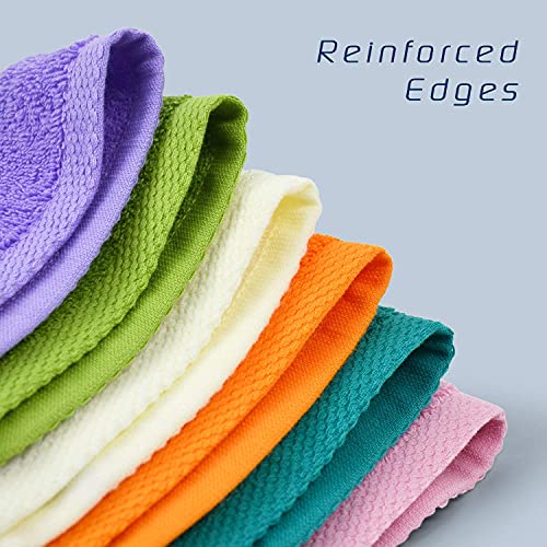 Cleanbear Ultra Soft Hand Towels 12 Pack 6 Colors 100% Cotton Hand Towel Set for Family Members (13 x 29 Inches)