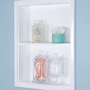 Fox Hollow Furnishings 14x18 White Sloane Wall Niche w/Plain Back and 1 Shelf