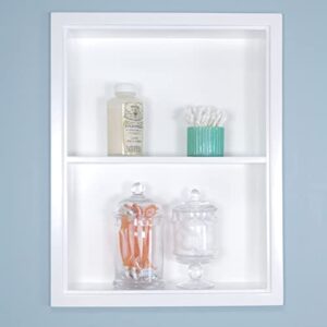 Fox Hollow Furnishings 14x18 White Sloane Wall Niche w/Plain Back and 1 Shelf