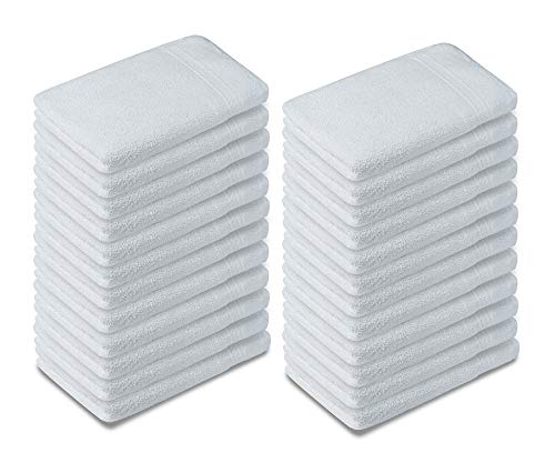 Salon Towel 16 x 26 White 24 Pack Premium Hand Towels - 100% Combed Ring Spun Cotton, Ultra Soft and Highly Absorbent, Extra Large Thick Hand Towels, Hotel & Spa Quality Hand Towels