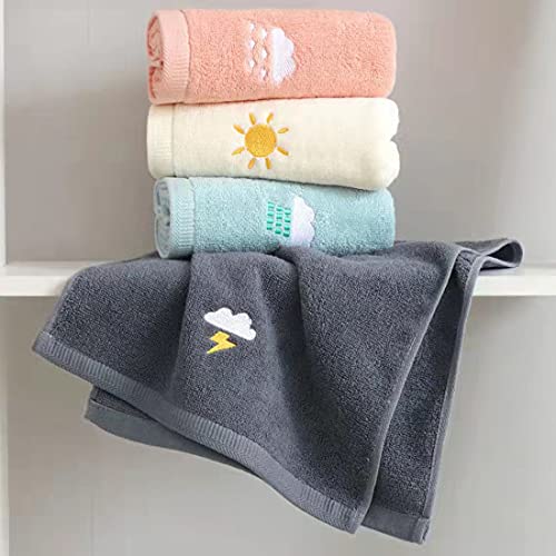 LRUUIDDE Bathroom Hand Towels Set of 4, Hand Towel Soft 100% Cotton Towel Highly Absorbent Hand Towel, Hand Towels for Bath, Hand, Face, Gym and Spa, Size 14" x 29"