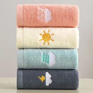 LRUUIDDE Bathroom Hand Towels Set of 4, Hand Towel Soft 100% Cotton Towel Highly Absorbent Hand Towel, Hand Towels for Bath, Hand, Face, Gym and Spa, Size 14" x 29"