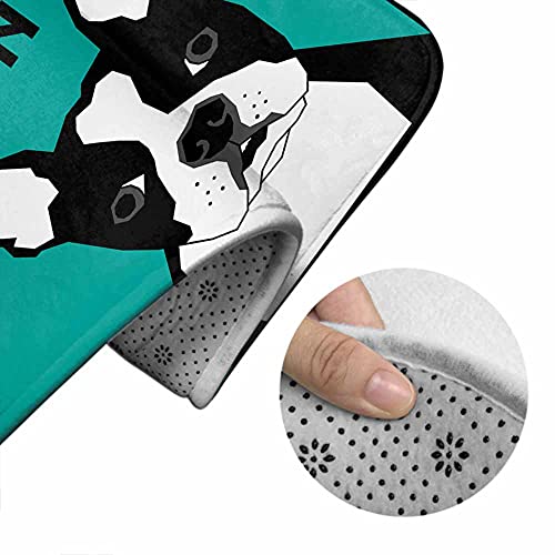 AOYEGO Boston Terrier Bathroom Rugs Set of 3 Cute Cartoon French Bulldog Non Slip 31.5X19.7 Inch Soft Absorbent Polyester for Tub Shower Toilet