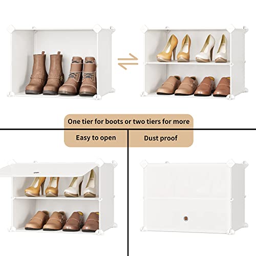 JOISCOPE Shoe Rack, 5 Tier 20 Pairs Shoe Storage Cabinet, Free Standing Shoe Shelf Organizer for Boots Slippers High Heels, for Closet Bedroom Entryway Hallway