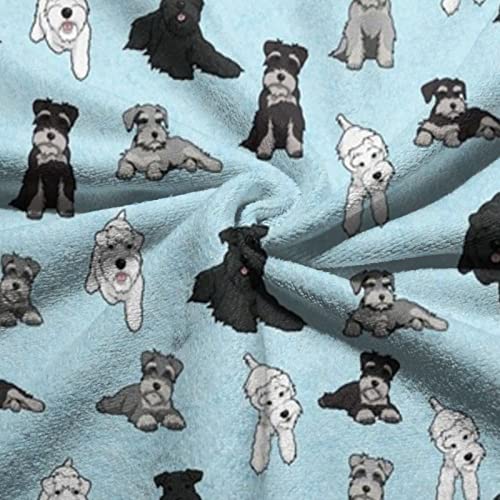 IconSymbol Cartoon Schnauzers Hand Towels Ultra Soft Highly Absorbent Bathroom Towel， Multipurpose Kitchen Dish Guest Towel for Gym, Hotel, Spa and Home Decor(27.5 x 15.7 in)