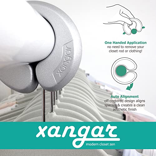 Xangar 30 Pack Hanger Separators, Silver