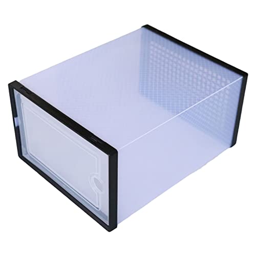 Shoe Storage Box Large Capacity Shoe Holder Transparent Shoe Display Storage Case Household Supplies Black