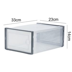 Shoe Storage Box Large Capacity Shoe Holder Transparent Shoe Display Storage Case Household Supplies Black