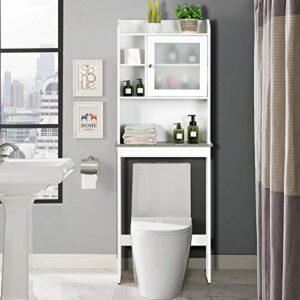 Giantex Over-The-Toilet Space Saver Collette Bathroom Spacesaver W/Storage Rack Cabinet Bathroom Organizer (68" H)