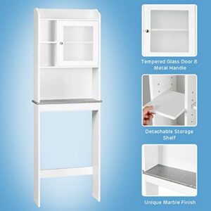 Giantex Over-The-Toilet Space Saver Collette Bathroom Spacesaver W/Storage Rack Cabinet Bathroom Organizer (68" H)