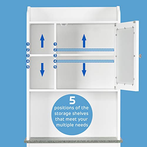 Giantex Over-The-Toilet Space Saver Collette Bathroom Spacesaver W/Storage Rack Cabinet Bathroom Organizer (68" H)