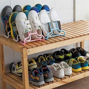 SoFull Shoe Rack, Daily Necessities Storage,2Pcs Multifunctional Plastic Shoes Drying Rack Hanger Home Wardrobe Organizer - White