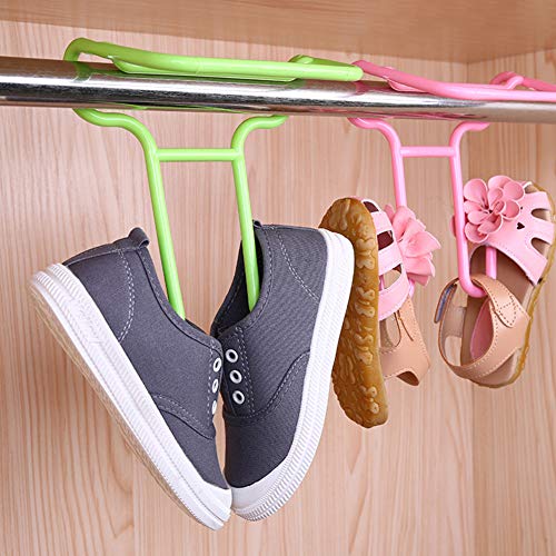 SoFull Shoe Rack, Daily Necessities Storage,2Pcs Multifunctional Plastic Shoes Drying Rack Hanger Home Wardrobe Organizer - White