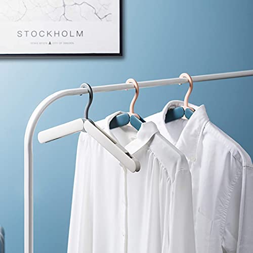 30GO 4 Pcs Travel Hangers Portable Folding Clothes Hangers, Outdoor Hangers, Travel Accessories Foldable Clothes Drying Rack for Travel,Folding Coat Hanger with Storage Pouch