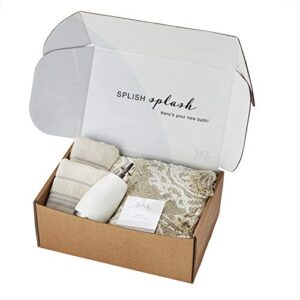 skl home grandin half bath gift splash box set (4 pieces), multicolored