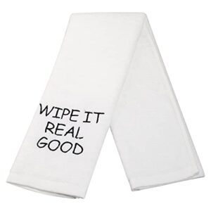 wipe it real good funny bathroom hand towel hand towel guest bathroom housewarming gift (wipe it real good t)