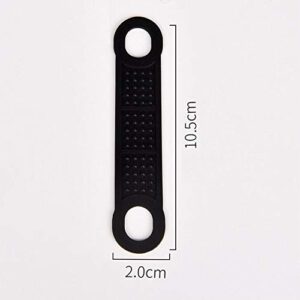50 Pieces Black Non-Slip Rubber Clothing Hanger Grips Clothes Hanger Strips Use for Wood and Plastic Hangers