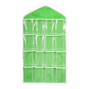 popetpop socks bra rack hanger organizer hanging pockets over the door: 16 clear pockets hanging closet storage bag shoe underwear sock bra organizer underwear sock storage organizer