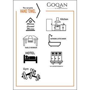 Goqan by realgrandbazaar Elis Turkish Hand Towels Set of 2 - 0 Cotton, Pre Washed, Quick Dry, Soft 20x40' Hand Towel for Bathroom Clearance, Kitchen Towels, Tea Towels, Washcloths (Orange)