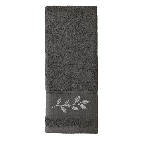 SKL Home by Saturday Night Ltd. Shadow Leaves Hand Towel, Silver