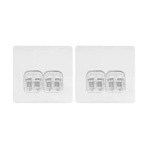 NORSCYRT Shower Caddy Adhesive Replacement Hook Stickers for No Drilling Shower Shelf Basket Corner Shower Organizer (2 PACK 2 HOOKS)