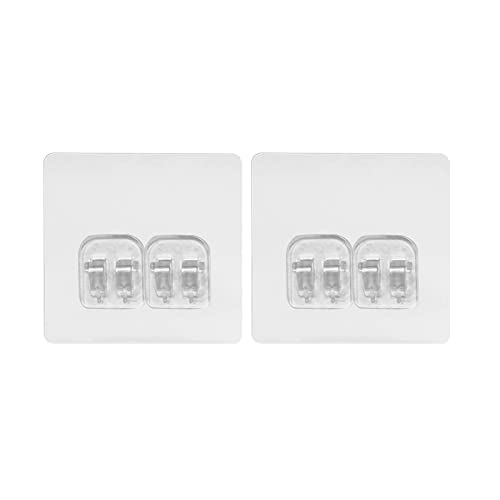 NORSCYRT Shower Caddy Adhesive Replacement Hook Stickers for No Drilling Shower Shelf Basket Corner Shower Organizer (2 PACK 2 HOOKS)