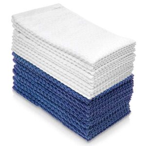 Simpli-Magic 79332 Cotton Hand Towels, Blue/White, 10 Pack