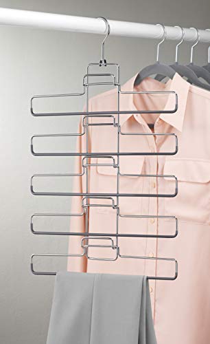 Whitmor Spacemaker 5-Tier Pant Hanger, Silver