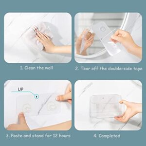 COLINCH Adhesive Wall Mounted Small Storage Organizer Box Without Drilling for Bathroom, Pantry, Kitchen, Laundry, Utility Room, Inside of Cabinet Door - Clear