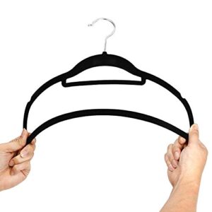 HomGarden 100 Pack Velvet Hangers Ultra Thin Non Slip Clothes Hanger Hook Swivel 360 Flocked & Durable Space Saving w/Bar for Garments, Suits, Dresses, Pants, Shirts, Coats