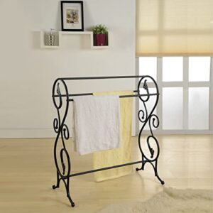 king's brand antique style pewter finish towel rack stand