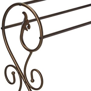 King's Brand Antique Style Pewter Finish Towel Rack Stand