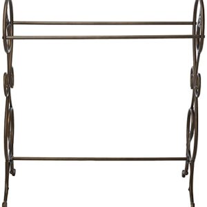 King's Brand Antique Style Pewter Finish Towel Rack Stand