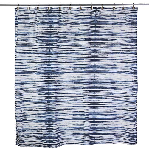 SKL Home Vern Yip Shibori Stripe Shower Curtain, Navy