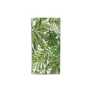 moslion tropical leaves hand towels 30lx15w inch exotic palm foliage jungle fashion plant nature green hand towels kitchen hand towels for bathroom soft polyester-microfiber