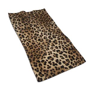 msguide leopard print hand towels ultra soft highly absorbent bathroom towel multipurpose thin kitchen dish guest towel for bathroom, hotel, gym and spa christmas decor (27.5" x 15.7")