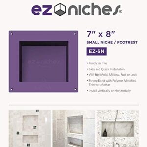 Ez-niches - USA - Ezsn - Footrest - 8in X 7in - Made To Tile - Recessed Tile Wall Shampoo Soap Niche Footrest