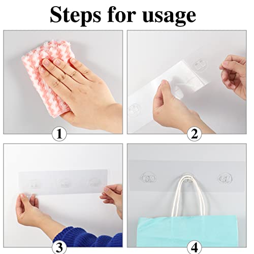 8 Pack Shower Caddy Adhesive Replacement, Adhesive Shower Hooks Strong Adhesive Wall Hooks Waterproof Adhesive Hooks for Shower Caddy, No Drilling