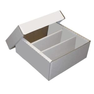 1500 card shoe storage box - 3 row shoe storage box with lid, corrugated cardboard storage box - 2 count