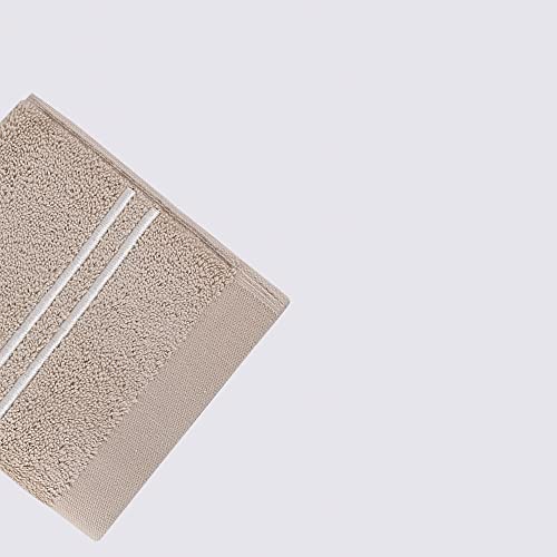 Ecocotton | Aqua | Beige | 100% Certified Organic Cotton Towel | 12" x 12" | Ultra Soft | Quick Dry | Highly Absorbent | Multipurpose | Eco-Friendly | Perfect for Daily Use and Gym