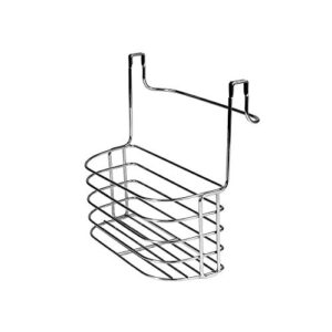 spectrum diversified duo over-the-cabinet towel bar & medium basket, no installation 2-in-1 basket & towel bar, under sink storage & organization, small, chrome
