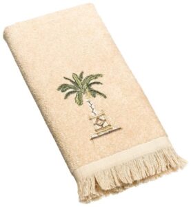 avanti linens 3024lin banana palm fingertip towel, linen