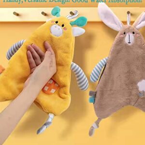 Kids Towels-Cute Hand Towels-Hanging Towel,Hanging Hand Towel- Kitchen Yellow Hand Towel Bathroom Absorbent Cotton Hand Towel, Decorativekids Hand Towels for Bathroom(Giraffe)